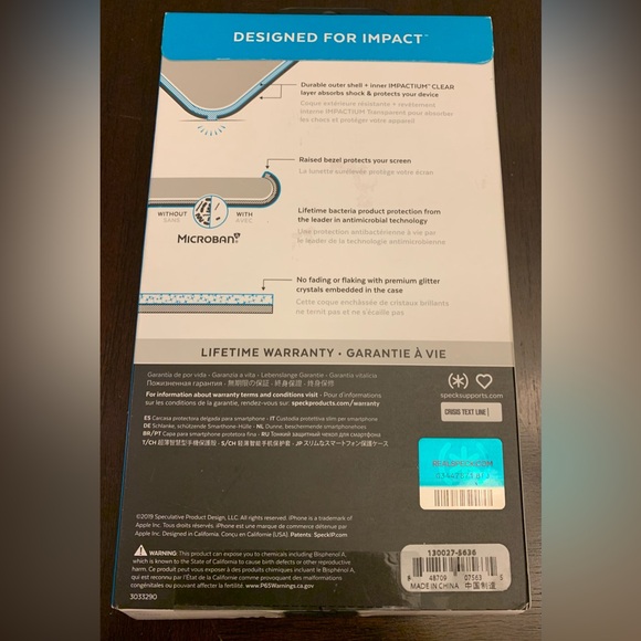 Speck Presidio clear & glitter for iPhone 11 Pro Max, NIB - Picture 3 of 3